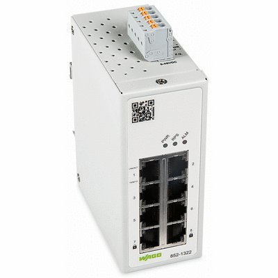 Industrial-Managed-Switch, 8-Port 1000BASE-T, MAC Security