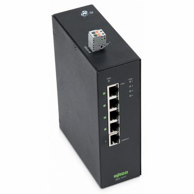 Industrial-ECO-Switch, 5-port 1000Base-T, Extended temperature range, 4 * Power over Ethernet