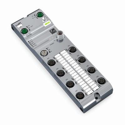 16-channel digital output, EtherCAT, DC 24 V / 2.0 A, 8xM12 connection, WideLine