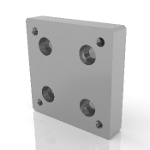Adapter Plate Leveling Caster 1, 1.5"