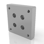 Adapter Plate Leveling Caster 1, 1"
