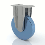 Plate Type Casters, Rigid 5" - Top Plate