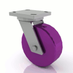 Plate Type Casters, Swivel 5" - Plate 900 lbs