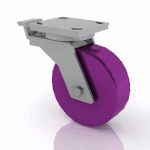 Plate Type Casters, Swivel 5", Locking - Plate 900 lbs