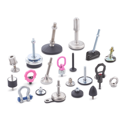 3.4 Installing, lifting, dampening with leveling feet, lifting gear and rubber elements
