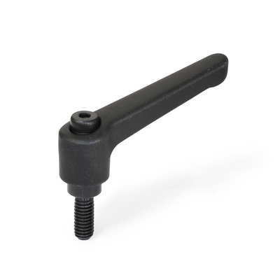 Fixed Clamping Levers, Threaded Stud Type, with Steel Components Inch