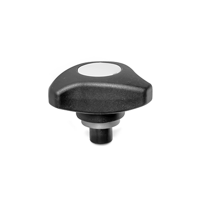 Torque limiting tristar knobs, with thread