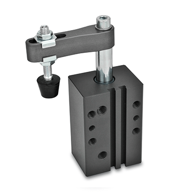 Swing Clamps, Type AC, Clamping arm with slotted hole, with two flanged washers and GN 708.1 spindle assembly