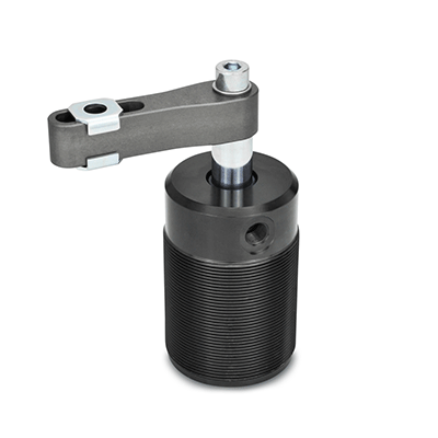 Swing clamps, Type A, Clamping arm with slotted hole and 2 flanged washers