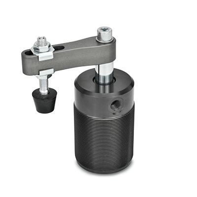 Swing clamps, Type AC, Clamping arm with slotted hole, 2 flanged washers and GN 708.1 spindle assembly