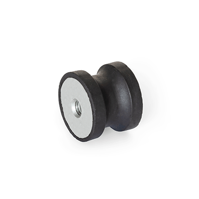 Rubber buffers, Type EE, with 2 female threads