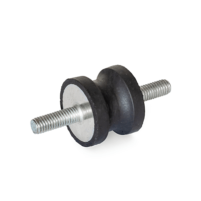 Rubber buffers, Type SS, with 2 threaded studs