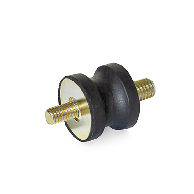 Vibration Isolation Mounts, Rubber, Hourglass Type, with Steel Components, with 2 Threaded Studs
