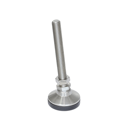 Stainless Steel Snap-Lock Non-Skid Leveling Mounts, Threaded Stud Type