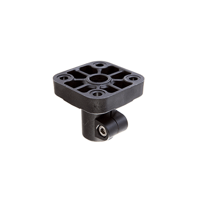 Support heads, Square base, for 20 mm tubing