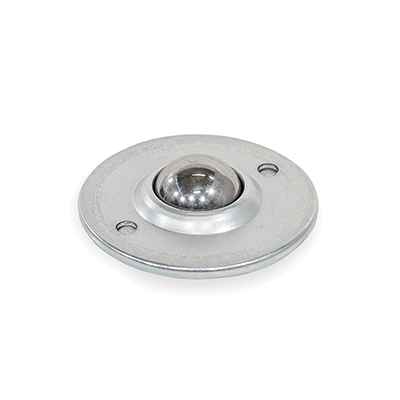 Ball Transfer Units, Steel Sheet Metal Housing, with Mounting Flange