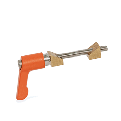 Carriage Clamping Unit, Zinc Die Casting, Clamping Wedge Brass, for Configurable Profile Linear Actuators