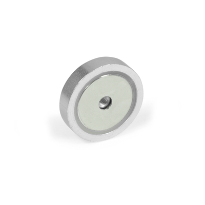 Retaining magnets disc-shaped, with female thread