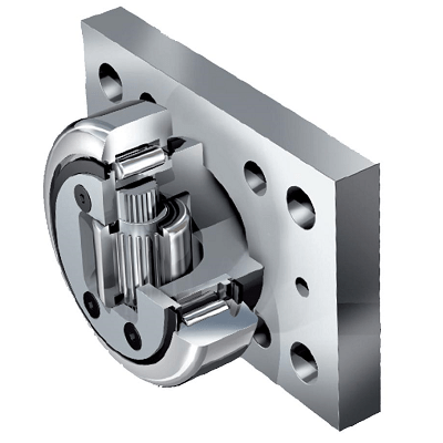 axial bearings eccentric adjustable with flange plates