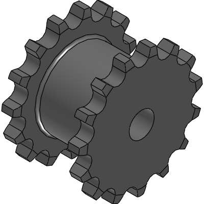 Axial profile of sprockets for accumulator chains