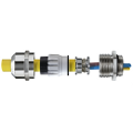 SPRINT ATEX EMV cable glands with earthing cones DIN 89345, EMSKE-L EMV-Z, brass nickel-plated, metric, long