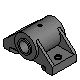 Pillow Blocks - 1/8" to 1/2" Bore Sizes - Cast Aluminum Anodized With Oil-less or Teflon® Bearings