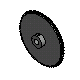 Molded Plastic Chain Sprockets - 4 mm (Nominal) Circular Pitch - Polyacetal - Pin Hub Style