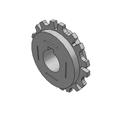 Molded round-hole driving sprocket