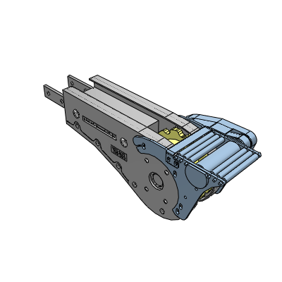 动力辊过渡尾部装置