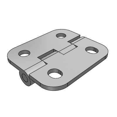 异形腰形孔蝶形铰链（不锈钢）