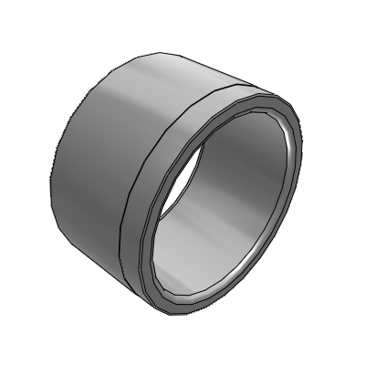Oil free bushing copper alloy standard inner diameter F7 Outer diameter m6 thin wall type