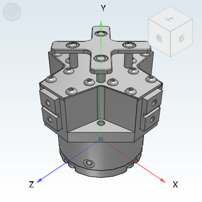 机械手末端零件-气动夹爪 气动全密封四爪