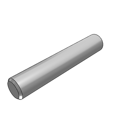 Guide shaft, standard grade, both ends with external threads, D tolerance f8/g6, equal diameter type