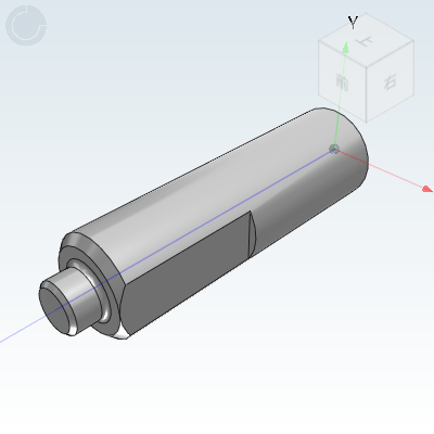 Guide shaft · One end external thread and one end internal thread type D tolerance h8 ordinary grade · with wrench groove type