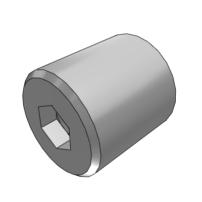 Guide shaft, internal hexagonal hole type, external thread same diameter type
