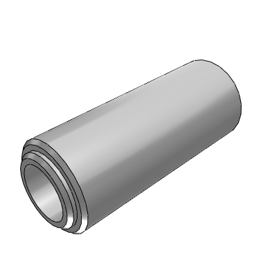 Pipe type guide shaft, one end step, one end internal thread type