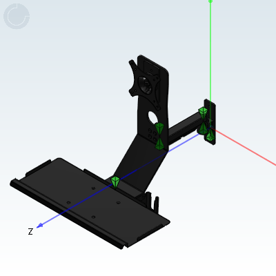 Economical monitor stand · Universal keyboard · Single monitor · Wall mounted installation · Average arm length 175/210mm · Fixed type · Ordinary type · Single arm