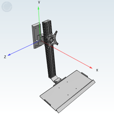 Monitor stand · Universal keyboard/Single monitor/Wall mounted installation · Vertical slide rail · Regular type · Keyboard height not adjustable