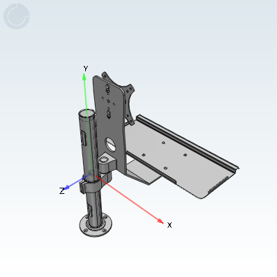 Economical monitor stand • Universal keyboard single monitor vertical/ceiling installation • Fixed • Regular • Armless/single arm