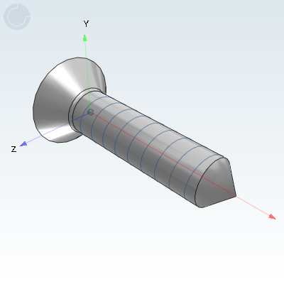 Cross countersunk self-tapping screw