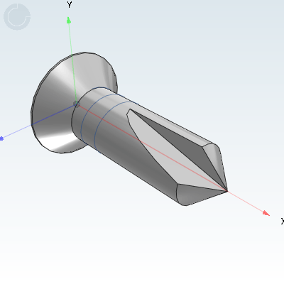 Cross countersunk drill tail screw