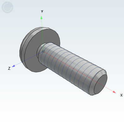 Cross groove pan head screw, resin type, full tooth