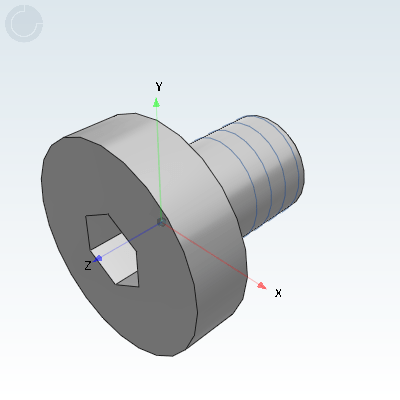 Hexagonal socket head screw ▪ Ultra short head shape