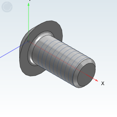 Hexagonal flat round head with column screw