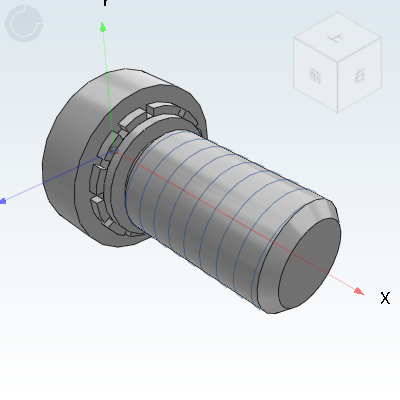 Flat head pressure riveting screw