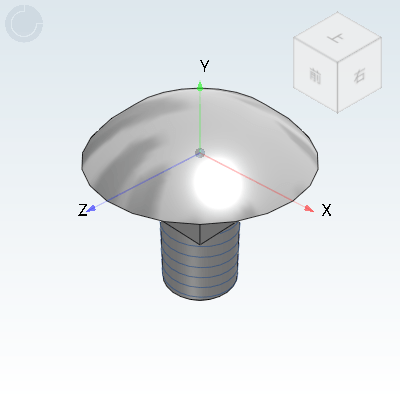 Large half-round head square neck bolts