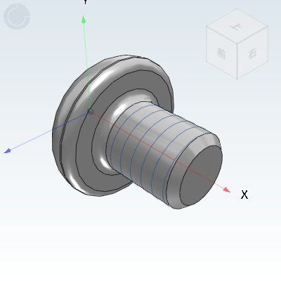 Torx with post flat round head machine screw
