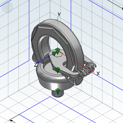 带止动片眼型旋转吊环（橙色）·达克罗