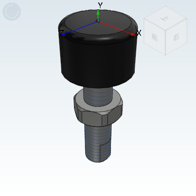 Cylindrical head block stop screw adjustment type flat head cylindrical large block with hexagonal hole type/wrench groove type in threaded part