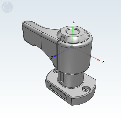 One click downward locking device